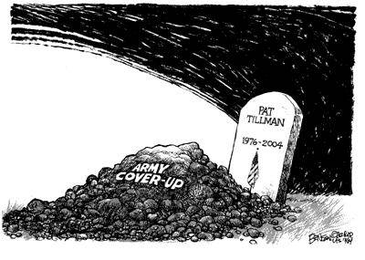 Pat Tillman cover-up, cartoon