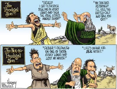 Bailout Financial Crisis, cartoon